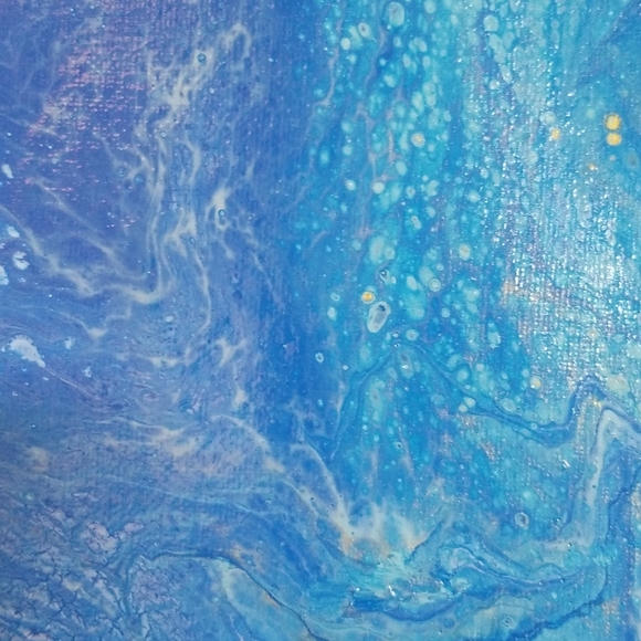 12"x12" Handmade Paint Pour - Picture 4 of 6
